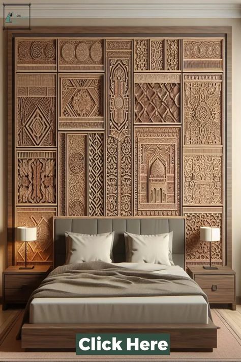 Carving Wall Design, Fabric Wall Panelling, Wooden Panel Texture, Wooden Panelling Walls, Bed Back Panel, Wall Covering Texture, Bedroom Wall Panel, Wall Panel Ideas, Wall Cladding Interior