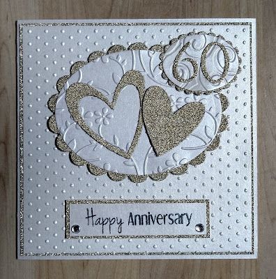 Helen's Craft Haven...: Diamond Wedding Clean And Simple Anniversary Cards, Diamond Anniversary Cards Handmade, Diamond Wedding Cards Handmade, Ctmh Wedding Cards, Pearl Wedding Anniversary Cards Handmade, Diamond Wedding Anniversary Cards Simple, Diamond Wedding Anniversary Cards, Cuttlebug Embossing Folders, Diamond Wedding Anniversary