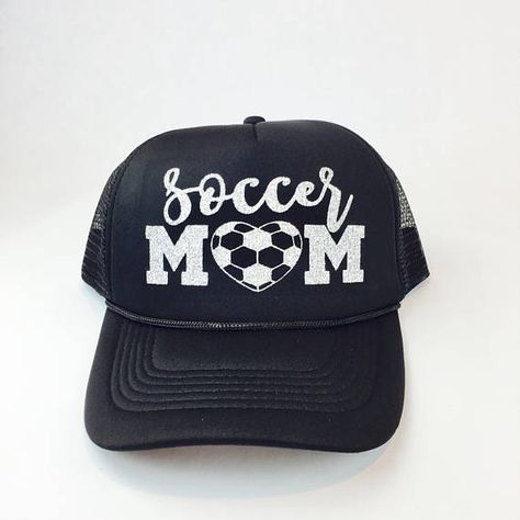 This super cute Soccer Mom Hat can be worn year round. Let your soccer player know how much you love and support them. Adult size One size fits most Adjustable snapback Football Mom Hat Ideas, Soccer Mom Hat, Girl Trucker, Mom Black, Mom Hat, Mom Activities, Soccer Season, Mom Hats, Stylish Mom