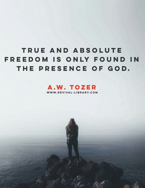 True Freedom www.inchristiamshe.com Aw Tozer Quotes, In The Presence Of God, A W Tozer, The Presence Of God, Presence Of God, Man Of God, True Freedom, Rosary Beads Catholic, Freedom Is