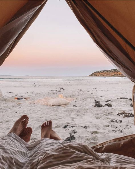 Beach Camping Aesthetic, Couple Camping, Fall Beach, Arnhem Clothing, Camping Aesthetic, Beach Camping, Our Girl, Couple Pictures, Perfect Place