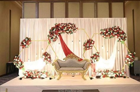 Nikah Decor, Engagement Decoration, Reception Stage, Reception Stage Decor, Simple Stage Decorations, Wedding Stage Backdrop, Wedding Stage Design, Stage Decor, Beautiful Wedding Decorations