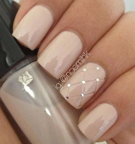 40 Nude Color Nail Art Ideas | Page 2 of 3 | Cuded Pink Wedding Nails, Bridal Manicure, Bridal Nails Designs, Nails Bridesmaid, Wedding Manicure, Elegant Manicure, Wedding Nails French, Wedding Nails Glitter, Hippie Nails