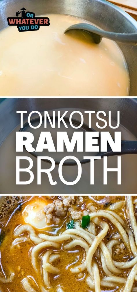 Ramen Broth Recipe, Tonkatsu Ramen, Ramen Recipes Easy, Pork Ramen, Ramen Broth, Pork Broth, Stock Recipes, Tonkotsu Ramen, Big Families