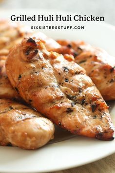 Hawaiian Chicken Marinade, Easy Hawaiian Chicken, Grilled Huli Huli Chicken, Garlic Green Bean Recipes, Huli Chicken, Huli Huli, Huli Huli Chicken, Six Sisters Stuff, Hawaiian Chicken