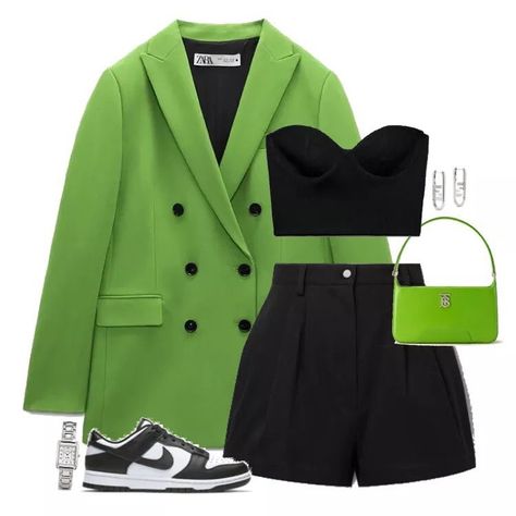 Sneakers, Green, White, Beauty, Black