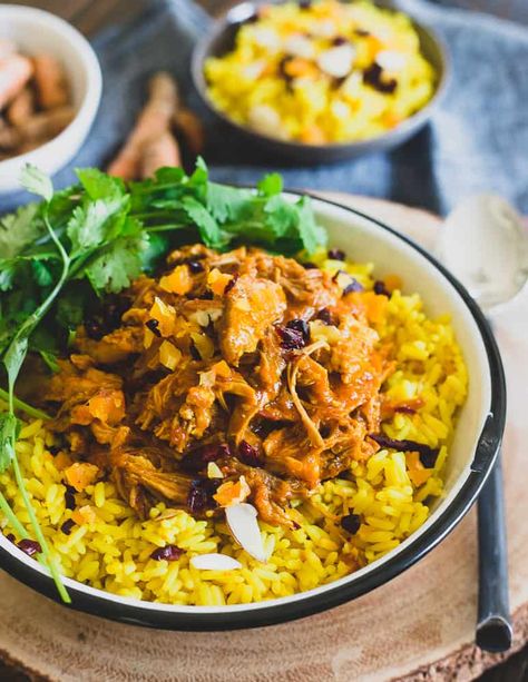 Coconut Pork, Ginger Rice, Healthy Pork Recipes, Cooking With Turmeric, Turmeric Rice, Healthy Pork, Instapot Recipes, Pressure Cooker Recipes, Pulled Pork