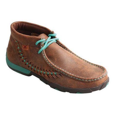 Driving Mocs, Twisted X Shoes, Womens Cowgirl Boots, Twisted X Boots, Womens Boat Shoes, Comfortable Slippers, Driving Moccasins, Turquoise Leather, Cowgirl Boots