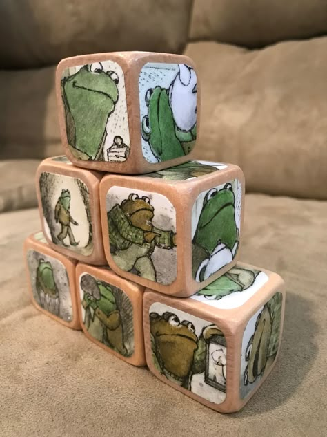 Carefully Handmade, small wood blocks Frog And Toad Nursery Theme, Frog And Toad Baby Shower Theme, Frog Themed Nursery, Frog And Toad Nursery, Hygge Nook, Frog And Toad Birthday, Frog And The Toad, Frog Nursery Theme, Forest Baby Rooms