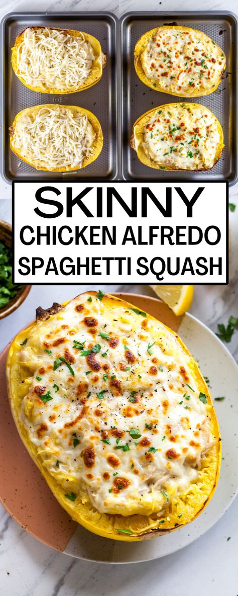 Best Spaghetti Squash, Recipes Spaghetti Squash, Healthy Dinner Recipes Spaghetti Squash, Low Carb Alfredo, Healthy Dinners No Carb, Speghitti Squash Recipes, Healthy Fall Recipes Dinner Low Carb, Spaghetti Squash Healthy, Recipes Using Spaghetti Squash