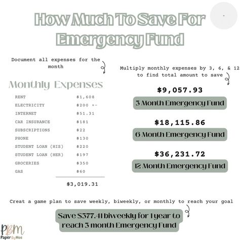 Emergency Fund 6 Month Emergency Fund, Monthly Paycheck Savings Plan, 3 Month Savings Challenge, Budgeting Paycheck, Monthly Paycheck Budget, Preparedness Mama, Monthly Savings Plan, Emergency Fund Savings Plan, Weekly Savings Plan