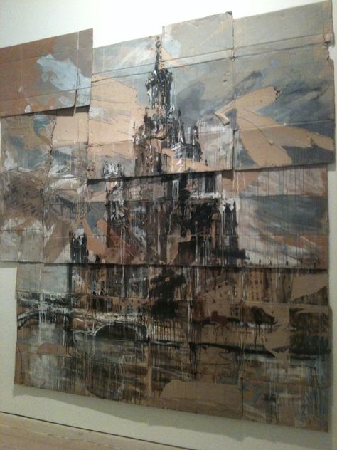 Valery Koshlyakov, High-rise on Raushskaya Embankment , saatchi gallery Cardboard Building, Gcse Art Sketchbook, A Level Art Sketchbook, Saatchi Gallery, Cardboard Art, Building Art, Tableau Art, Gcse Art, A Level Art