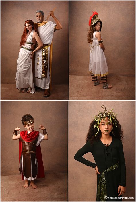 Family Halloween Costume Greek Gods Greece Halloween Costumes, Greek Gods Costume, Greek Goddess Costume Diy, Goddess Costume Diy, Greek Mythology Costumes, Greece Costume, Greek Goddess Costume Halloween, Halloween Costumes Couple, Mythology Costumes