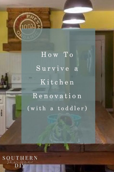 How To Survive A Kitchen Renovation: With a Toddler All the best tips & tricks to help you survive a kitchen renovation, even with a toddler #kitchenrenovation#kitchenremodel#remodeltips#renovationtips Accents Walls, Traffic Rules, Property Renovation, Plastic Curtains, Plastic Wine Glasses, Fabulous Kitchens, Increase Blog Traffic, Cabinets And Countertops, Big Kitchen