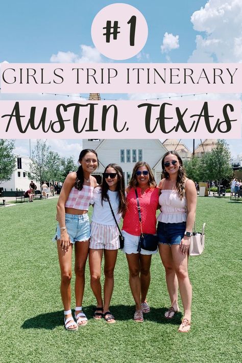 Here are the exact spots to see and visit when you are traveling to Austin, Texas. We had the best time in Austin for our summer girls trip. What To Wear In Austin Texas Summer, Austin Summer Outfits, Texas Summer Outfits, Texas Airport, Weekend In Austin Texas, Trip To Austin Texas, Trip Outfit Summer, Weekend In Austin, Tourist Outfit