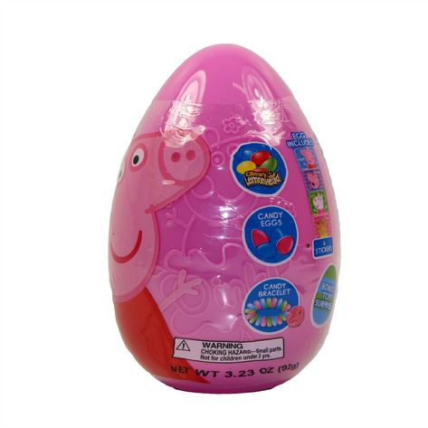 Jumbo Easter Egg candy Peppa Pig Egg Meme, Jumbo Easter Eggs, Pig Candy, Easter Egg Candy, Candy Egg, Candy Bracelet, Pastel Candy, Surprise Egg, Chocolate Eggs