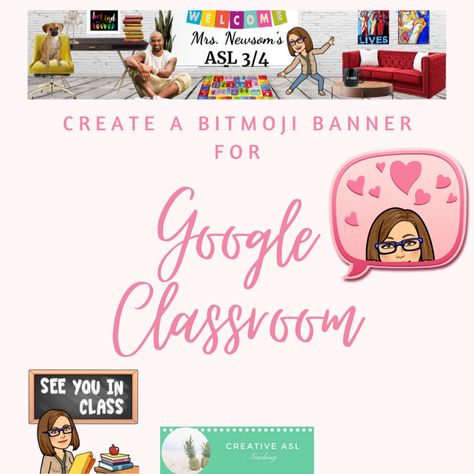 Google Classroom Bitmoji Banner - Creative ASL Teaching Classroom Bitmoji, Google Classroom Banner, Classroom Template, Bitmoji Classroom, Deaf Education, Classroom Banner, Mickey Mouse Coloring Pages, Paw Patrol Coloring Pages, Free Math Worksheets