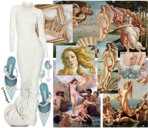 𝑩𝒊𝒓𝒕𝒉 𝒐𝒇 𝑽𝒆𝒏𝒖𝒔 Outfit | ShopLook Birth Of Venus, Outfit Maker, Outfit Shoplook, Fashion Icon, Party Night, Cocktail Party, Style Icons, Date Night, Mood Board