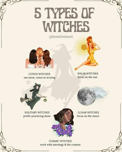 Type Of Witches, Witches Aesthetic, Types Of Witches, Witches Familiar, Witch Coven, Easy Spells, Tarot Magic, Wiccan Magic, Witch Spirituality