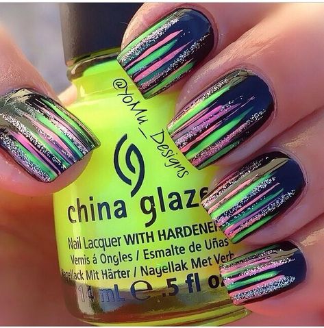 Waterfall Nails, Nails Photos, Nails Bright, Nails Design Ideas, Funky Nail Art, Bright Nails, Nail Photos, Popular Nails, Manicure Y Pedicure