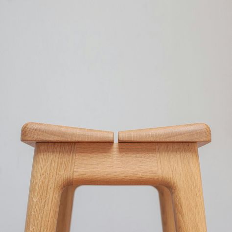 Handmade Oak Dining Table, Handmade Stool, Contemporary Stools, Japanese Joinery, Oak Stool, Wall Seating, Small Stool, Curved Wood, Wood Joinery