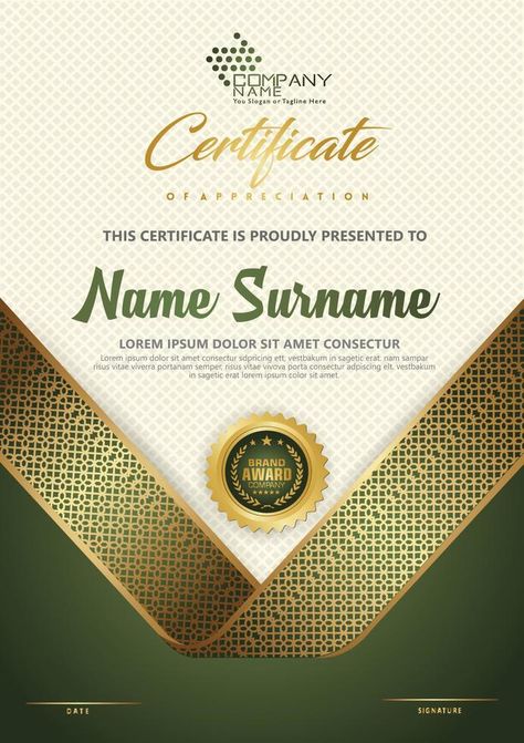 Awards Certificates Design, Facebook And Instagram Logo, Certificate Layout, Certificate Of Achievement Template, Digital Advertising Design, Free Certificate Templates, Certificate Background, Diploma Certificate, Certificate Design Template