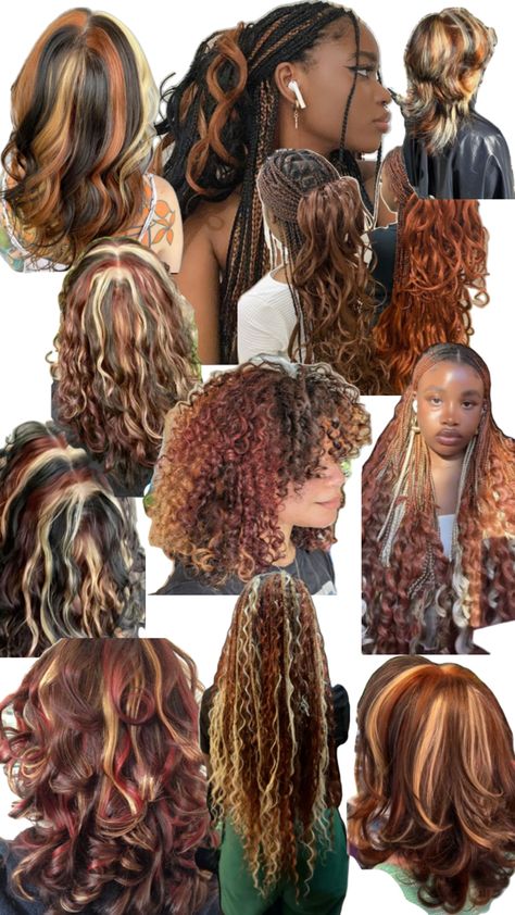 Calico Hair, Wow Hair Products, Dyed Curly Hair, Blonde Box Braids, Cute Box Braids Hairstyles, Pretty Braided Hairstyles, Pretty Hair Color, Curly Hair Inspiration, Natural Hair Braids