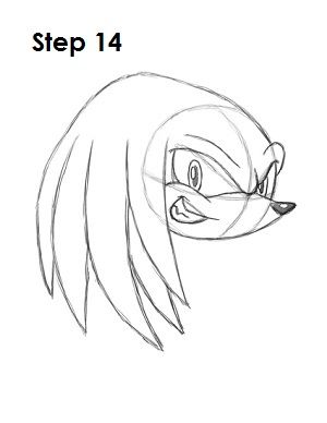 How to Draw Knuckles Step 14 Knuckles Sonic Drawing, How To Draw Knuckles From Sonic, Knuckles Drawing, Knuckles From Sonic, Sonic Sketch, Disney Drawing Tutorial, Draw Sonic, Sonic Comic, How To Draw Sonic