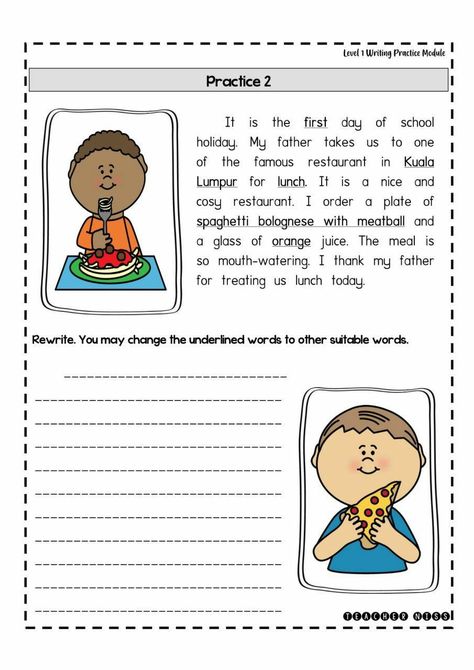 Third Grade Reading Worksheets, Phonics Reading Activities, English Language Activities, Teaching Character Traits, Creative Writing Worksheets, English Creative Writing, Writing Comprehension, Writing Sentences, Kids Handwriting Practice