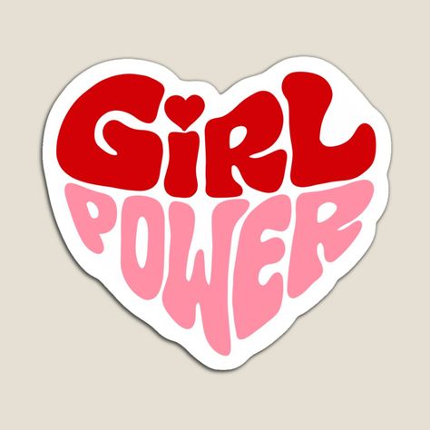 Get my art printed on awesome products. Support me at Redbubble #RBandME: https://www.redbubble.com/i/magnet/Girl-Power-Sticker-by-ForestWitchShop/160604890.TBCTK?asc=u Girl Power Stickers, Girls Stickers, Patch Ideas, Girls Power, Book Stickers, Punch Needle Patterns, Redbubble Products, Inspirational Sayings, The Power Of Love