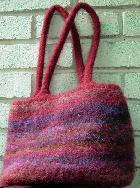 Killing Weeds, Felted Bag, Knitting Bag Pattern, Felted Bags, Slouch Bag, Felt Tote, Knit Purse, Leaves Wreath, Felted Handbags