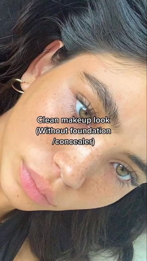 Clean Makeup Look Without Foundation, Makeup Look Without Foundation, Concealer Tutorial, Clean Makeup Look, No Make Up Make Up Look, Simple Makeup Tips, Flot Makeup, Makeup Help, Face Makeup Tips