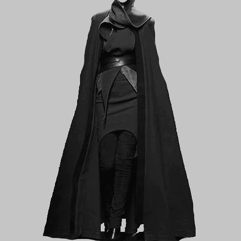 Gothic Sci Fi Aesthetic, Black Jedi Robes, Sith Pureblood, Bad Romance Lady Gaga, Jedi Robe, Grey Jedi, Knights Of Ren, Star Wars The Old, Star Wars Fashion