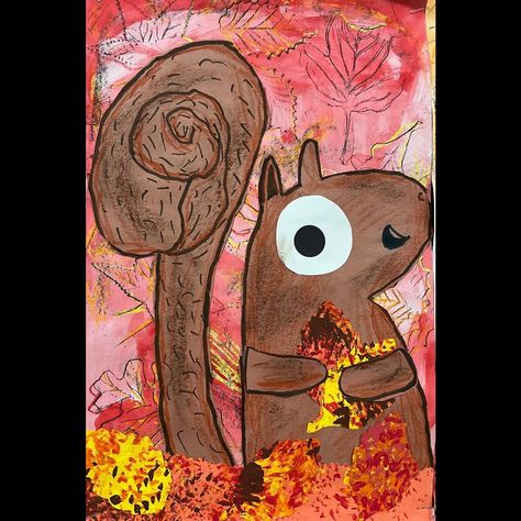 Ms. D | The cutest #squirrels just got finished up by #kindergarten … Students took inspiration from the book #theleafthief by @alicehemmingauthor... | Instagram Preschool Squirrel Art, Fall Art Kindergarten, Squirrel Crafts Preschool, Kindergarten Fall Art Projects, Kindergarten Fall Art, Squirrel Craft, Elementary School Art, Fall Drawings, Kindergarten Art Projects