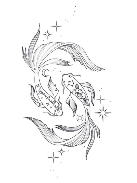 210 Best Fish Tattoos Designs With Meanings for Men and Women (2022) - TattoosBoyGirl Pisces Tattoo Designs, Koi Tattoo Design, Coy Fish, Koi Fish Drawing, Koi Fish Designs, Pisces Tattoos, Muster Tattoos, Koi Tattoo, Koi Fish Tattoo