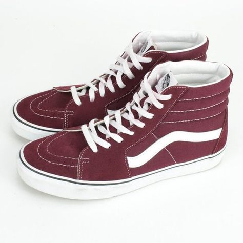 Vans Off The Wall Maroon Red Canvas High Top Lace-Up Skateboard Shoes Mens 11 Artist Clothes, Maroon Vans, Red Canvas, Skateboard Shoes, Artist Outfit, Maroon Red, Vans Off The Wall, Lace Tops, Get Back