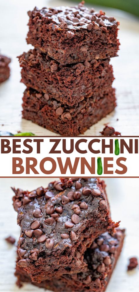 Zucchini Brownies Recipes, Sea Salt Brownies, Zucchini Bars, Chocolate Zucchini Brownies, Best Zucchini, Zucchini Brownies, Averie Cooks, Zucchini Cake, Rich Chocolate Cake