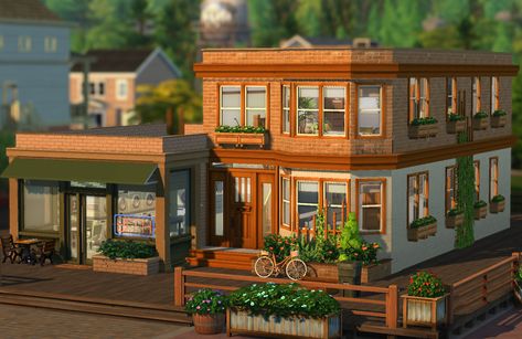 Sims 4 Houses Layout, New York Buildings, Base Building, Sims 4 House Building, Everywhere I Go, Sims 4 House Design, Casas The Sims 4, Sims Building, Sims House Plans