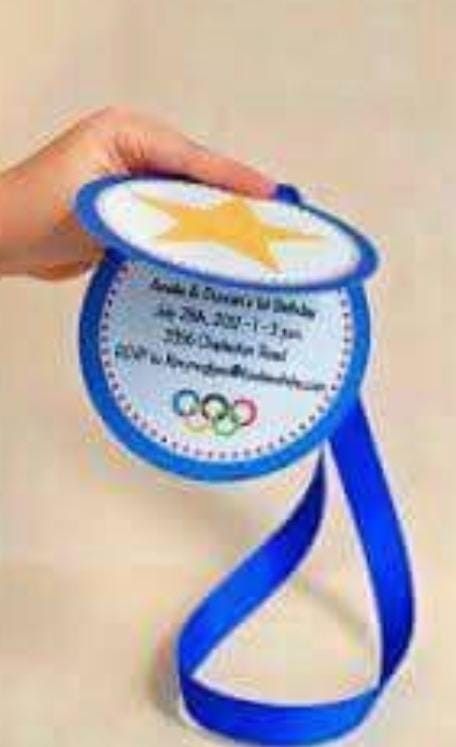 Paper Plate Awards, Mini Olympics, Candy App, Kids Olympics, Gymnast Birthday Party, Olympic Theme, Gymnastics Party, Gymnastics Birthday, Olympic Party