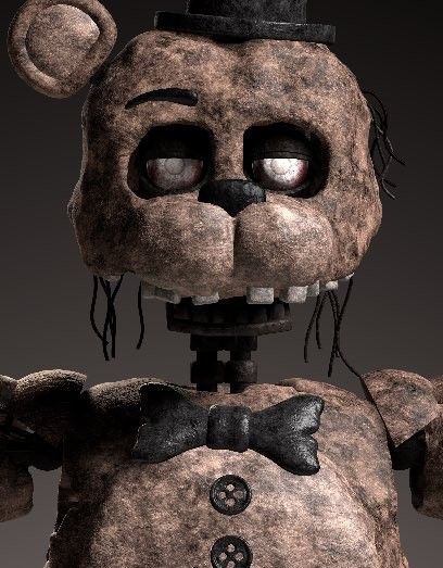 Withered Freddy Icon, Fnaf Realistic, Five Nights At Freddy's Scary, Scary Fnaf Images, Fnaf Scary, Withered Animatronics Fnaf, Scary Freddy Fazbear, Freddy Horror, 3d Posters