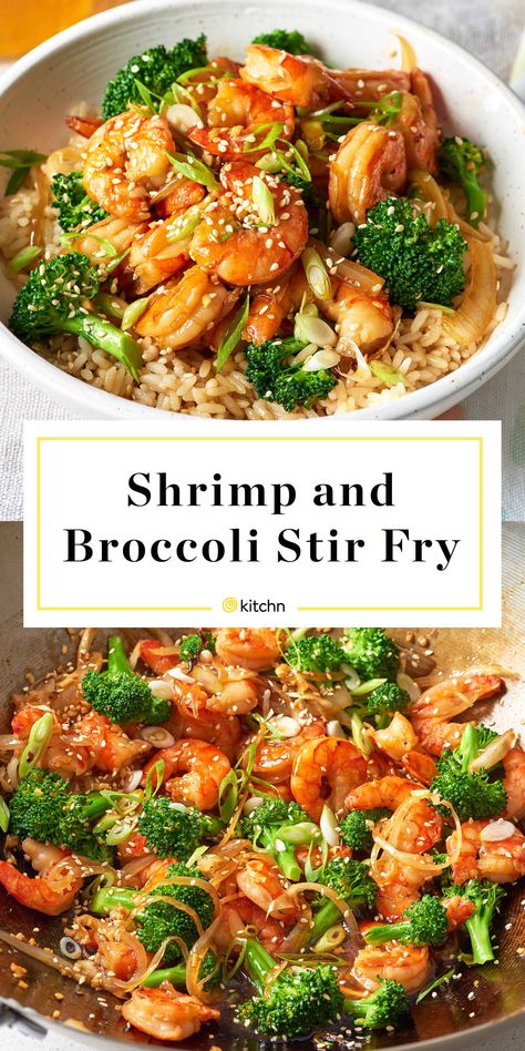 Stir Fry Shrimp Recipes, Fried Shrimp Recipes, Pescatarian Diet, Wok Recipes, Pescetarian Recipes, Plats Healthy, Thighs Chicken, Shrimp And Broccoli, Shrimp Dinner