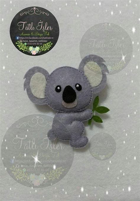 Koala Felt Pattern, Disney Felt Ornaments, Felt Koala, Disney Felt, Felt Mobiles, Disney Ornaments Diy, Felt Ornaments Diy, Felt Christmas Tree Decorations, Baby Mobile Felt