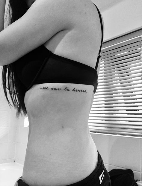 David Bowie Lyric Tattoo, David Bowie Heroes Tattoo, Heroes Tattoo Bowie, Bowie Tattoo Ideas, David Bowie Tattoo Ideas, David Bowie Lyrics, David Bowie Quotes, David Bowie Tattoo, Bowie Heroes