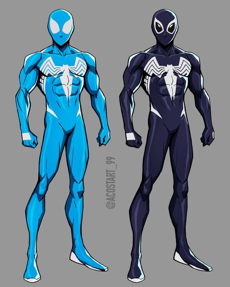 Kristian Acosta 💀 | Currently catching up on Comms and personal stuff so here’s some Spider-Man Symbiote & Anti-Venom suit designs lol. I played more with the... | Instagram Custom Spiderman Suits, Spider Man Oc Suits, Super Hero Suits, Symbiote Oc, Symbiotes Spiderman, Venom Suit, Custom Spiderman, Hero Suits, Symbiote Spiderman