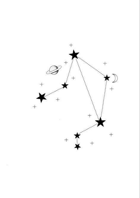 Libra Drawing, Constellation Drawing, Libra Constellation Tattoo, Cosmos Tattoo, Libra Constellation, Libra Tattoo, Planet Tattoos, Gemini Tattoo, Silhouette Tattoos