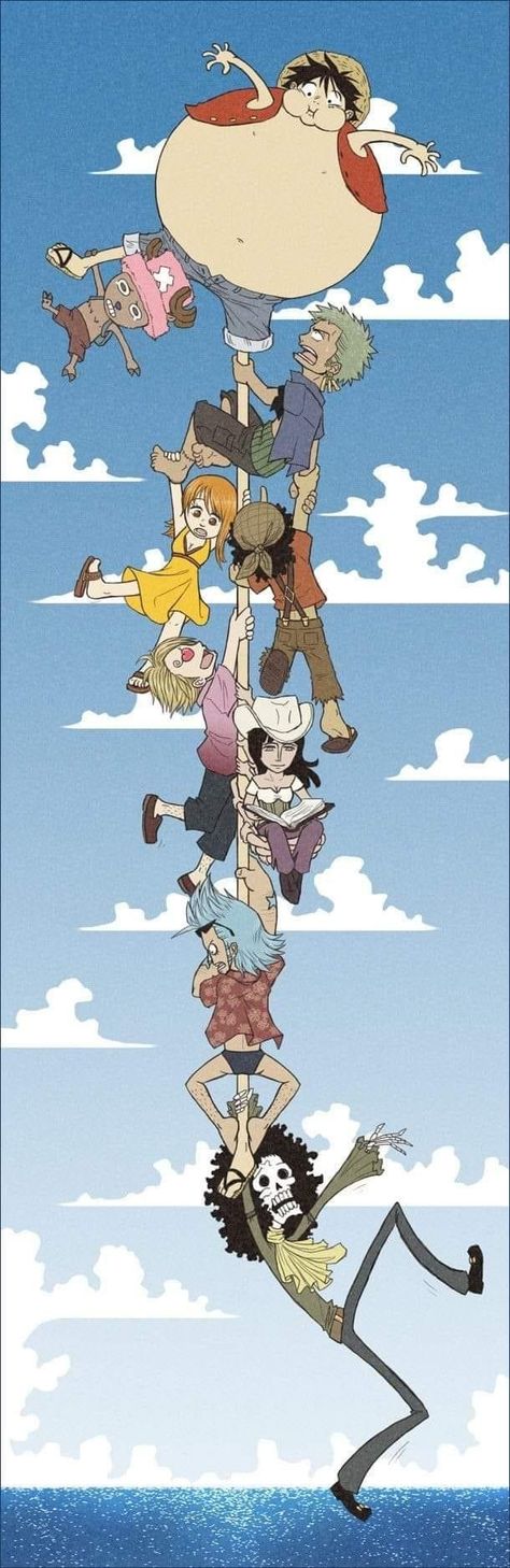 One Piece Straw Hat Crew, Sanji Chopper, Brook One Piece, Robin Franky, Nami Usopp, Straw Hat Crew, رورونوا زورو, One Piece Cartoon, Luffy Zoro