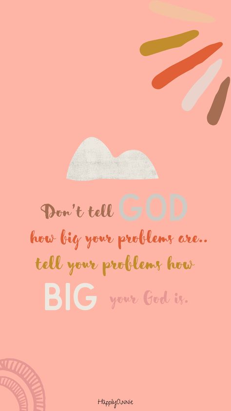 Tell Your Problems How Big Your God Is, God Is Bigger Than Your Problems, God Is Bigger, I Love The Lord, Quotes Prayer, Bible Quotes Prayer, Love The Lord, Facebook Posts, Quotes About God