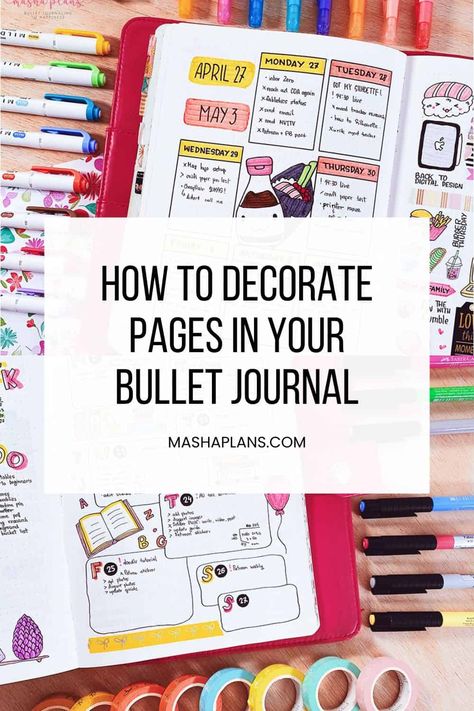 Unleash your creativity and discover the joy of journaling with this pin! 🎨✨ Learn how to decorate your Bullet Journal pages like a pro. Click through for innovative designs and inspiration to make your personal planner as unique as you are! 📔💡 #BulletJournal #JournalInspiration #PlannerDecor" How To Decorate A Journal Page, How To Decorate A Journal, Decorating Journal Pages, Journal Decoration Ideas, Decorate A Journal, Bujo Printables, Bullet Journal Decoration, Bullet Journal Titles, Bullet Journal Pages