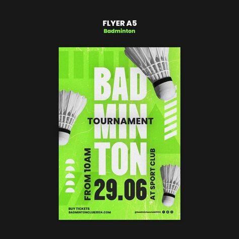 Free PSD badminton template design | Free Psd #Freepik #freepsd #badminton-poster #vertical #badminton-racket #shuttlecock Badminton Poster Design, Poster Badminton, Badminton Poster, Sports Templates, Logo Psd, Technology Icon, Free Business Card Mockup, Image Icon, Business Card Maker