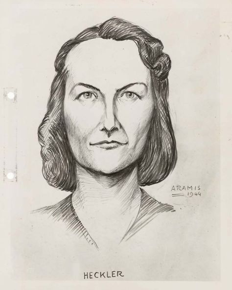 1944 drawing of Virginia Hall. (Credit: The National Archives) Vichy France, Office Of Strategic Services, Victory In Europe Day, Naval Intelligence, Invasion Of Poland, Invisible Woman, National Archives, Wooden Leg, Eastern Europe